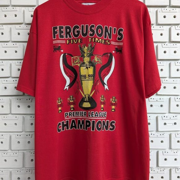 Tops | Vintage 1999 Fc Manchester United Shirt Alex Ferguson Red Devils ...